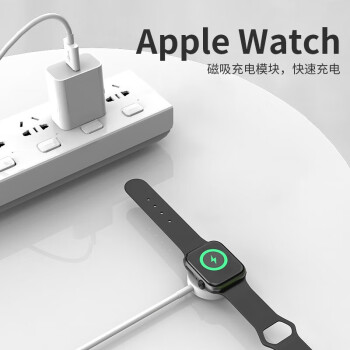 Anskp苹果手表充电器iwatchS7/6/5/4/3代SE无线快充磁吸apple watch 【PD快充】精巧便携丨一触即充 适用apple/iphone手表1底座2转换数据